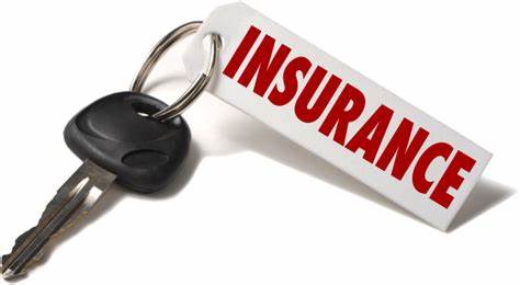 A key with a tag labelled 'insurance', symbolizing access to insurance services or policies.